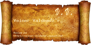 Veiner Valdemár névjegykártya